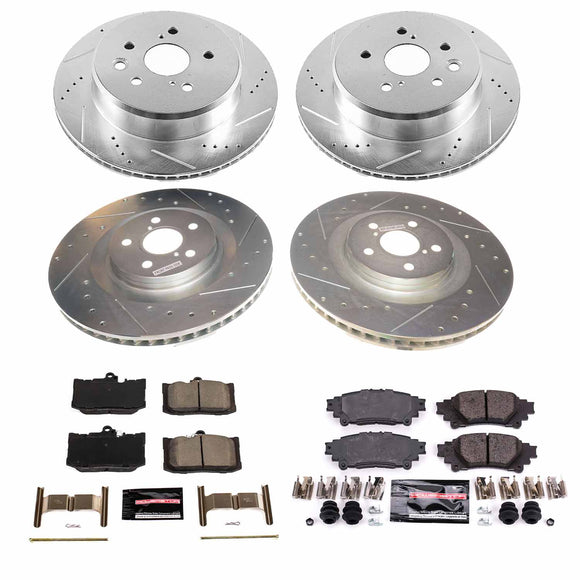 PowerStop Z23 Daily Driver Carbon-Fiber Ceramic Brake Pad and Drilled & Slotted