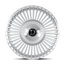 22x9.5 Dolce TRENTO Glossy Sliver Brush Face Wheel 6x135 ET35 CB106.2
