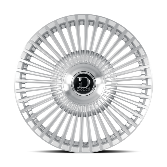 22x9.5 Dolce TRENTO Glossy Sliver Brush Face Wheel 6x135 ET35 CB106.2