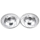PowerStop Evolution Drilled Slotted Rotors Pair Front For Nissan Maxima