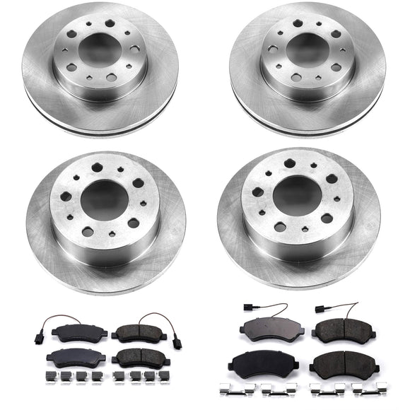 PowerStop OE Stock Replacement Low-Dust Ceramic Brake Pad and Rotor Kit