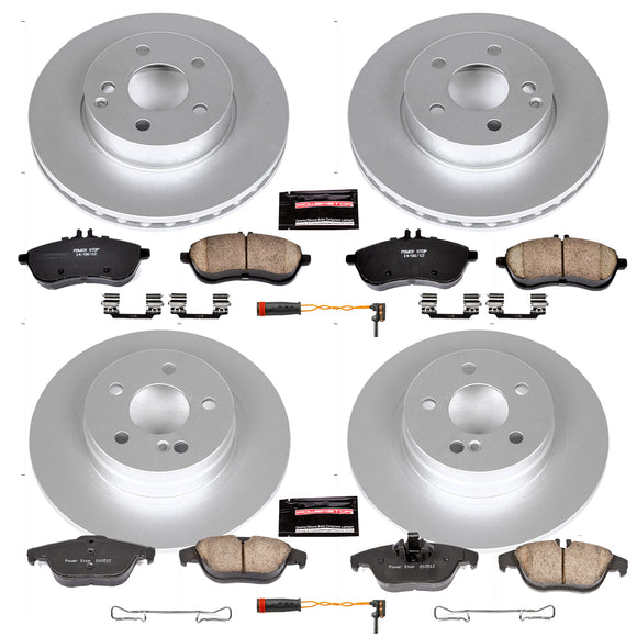 PowerStop Genuine Geomet Coated Rotor and Carbon-Fiber Ceramic Brake Pad Kit