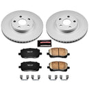 PowerStop Genuine Geomet Coated Rotor and Low-Dust Ceramic Brake Pad Kit