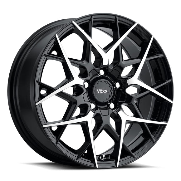 17x7.5 Voxx Paso Gloss Black w/ Machined Face 5x110/115 ET40 wheel/rim
