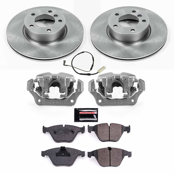 PowerStop OE Stock Replacement Low-Dust Ceramic Brake Pad, Rotor and Caliper Kit