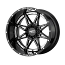 18X8.5 Moto Metal Hydra Gloss Black Milled Wheel/Rim 6x139.7 ET18