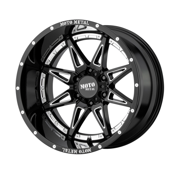18X8.5 Moto Metal Hydra Gloss Black Milled Wheel/Rim 6x139.7 ET18