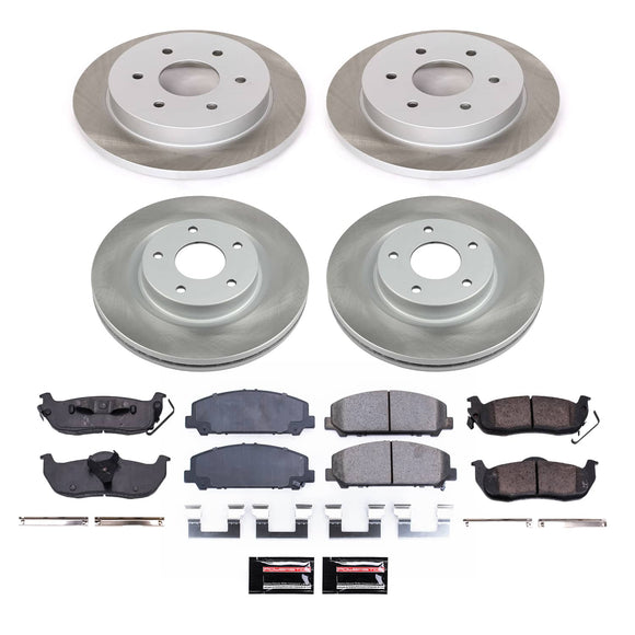 PowerStop Semi-Coated Rotor and Low-Dust Ceramic Brake Pad Kit