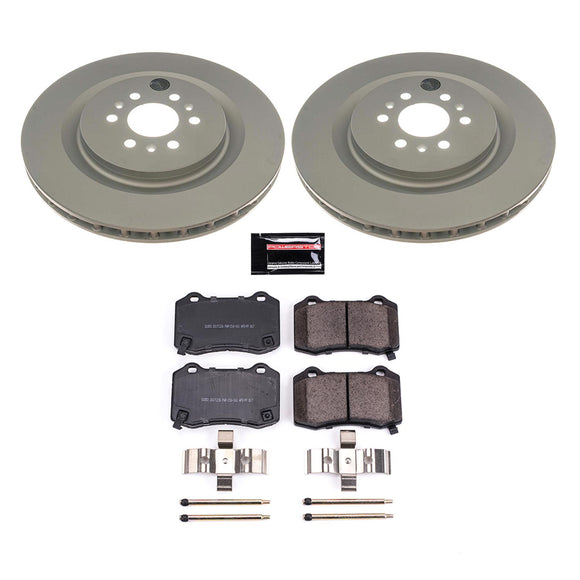 PowerStop Genuine Geomet Coated Rotor and Low-Dust Ceramic Brake Pad Kit