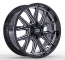18x9 Mudder Trucker MT704 Asphalt Black Milled 6x139.7 6x5.5 ET12 Wheel