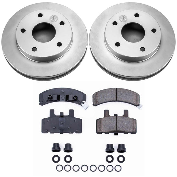 PowerStop Genuine Geomet Coated Rotor and Low-Dust Ceramic Brake Pad Kit