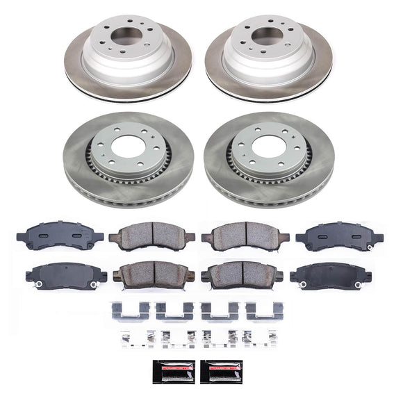 PowerStop Semi-Coated Rotor and Low-Dust Ceramic Brake Pad Kit