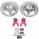 PowerStop Z26 Street Performance Ceramic Brake Pad, Drilled Slotted Rotor, and C