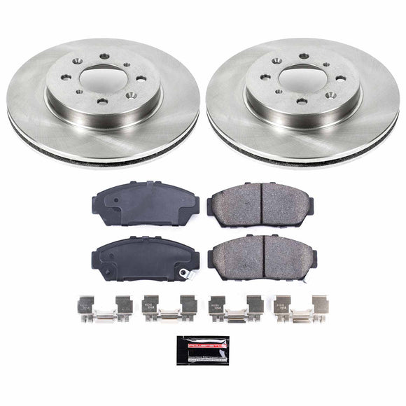 PowerStop OE Stock Replacement Low-Dust Ceramic Brake Pad and Rotor Kit