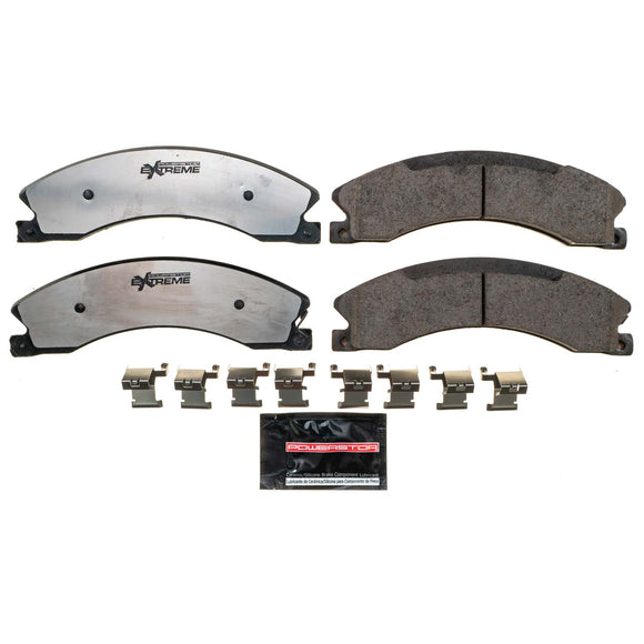 PowerStop Z36 Truck And Tow Carbon-Fiber Ceramic Brake Pads With Hardware
