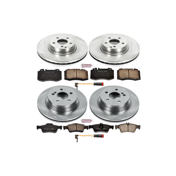 PowerStop OE Stock Replacement Low-Dust Ceramic Brake Pad and Rotor Kit