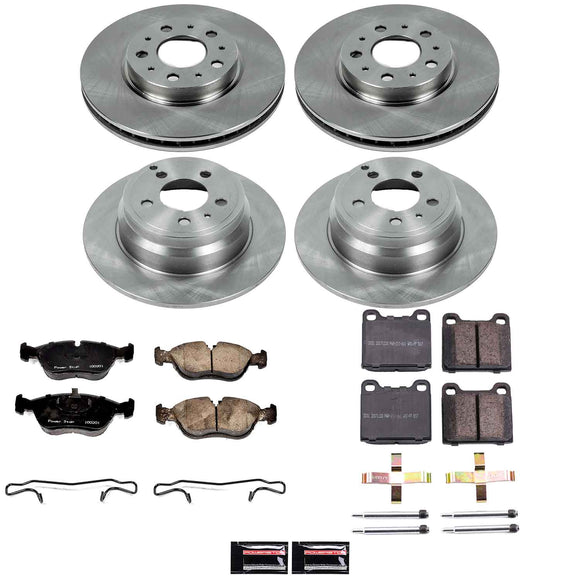PowerStop OE Stock Replacement Low-Dust Ceramic Brake Pad and Rotor Kit