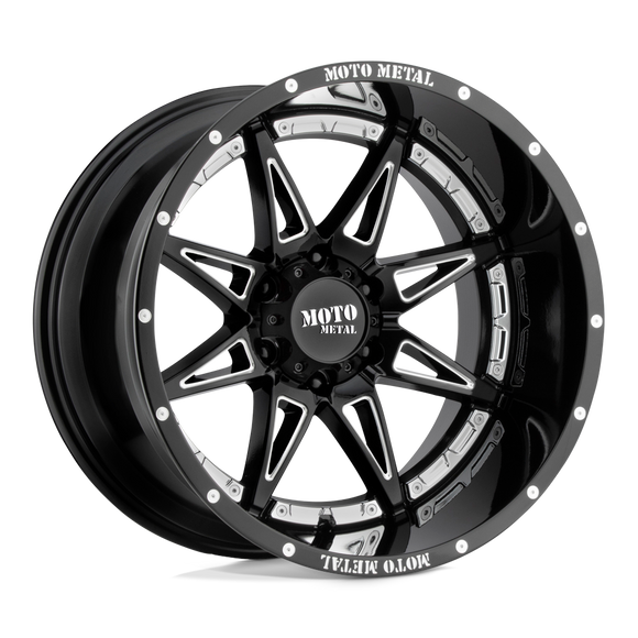 18X8.5 Moto Metal Hydra Gloss Black Milled Wheel/Rim 6x139.7 ET18
