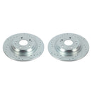 PowerStop Evolution Drilled Slotted Rotors Pair Rear For Acura MDX