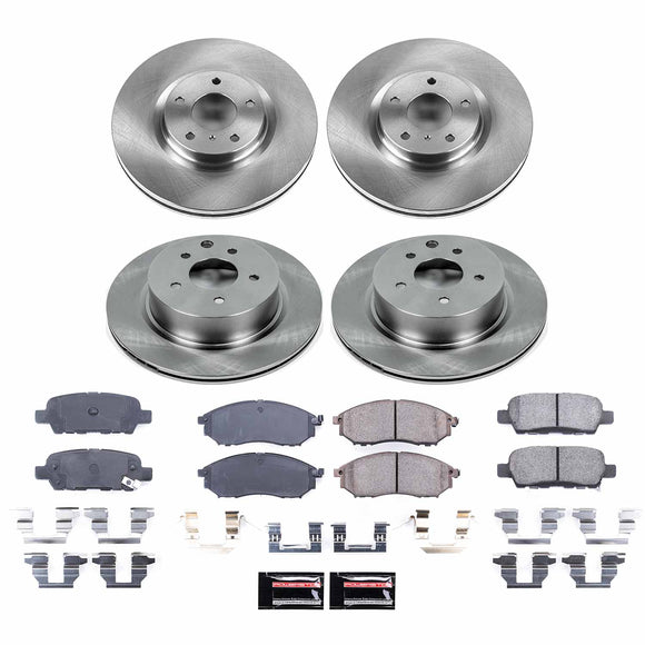 PowerStop OE Stock Replacement Low-Dust Ceramic Brake Pad and Rotor Kit