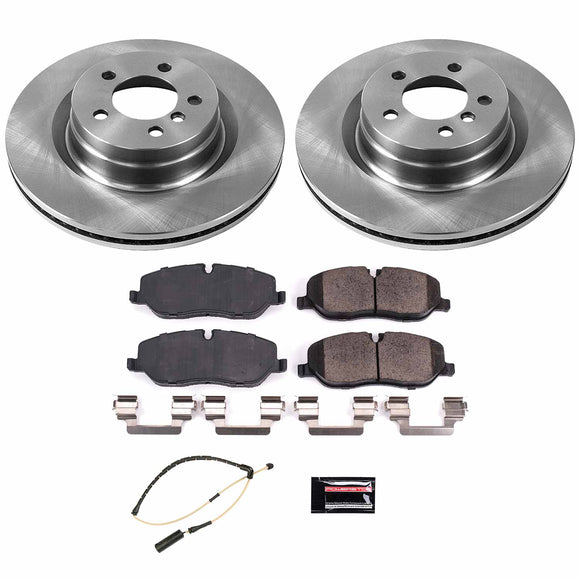 PowerStop OE Stock Replacement Low-Dust Ceramic Brake Pad and Rotor Kit