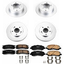 PowerStop Genuine Geomet Coated Rotor and Low-Dust Ceramic Brake Pad Kit