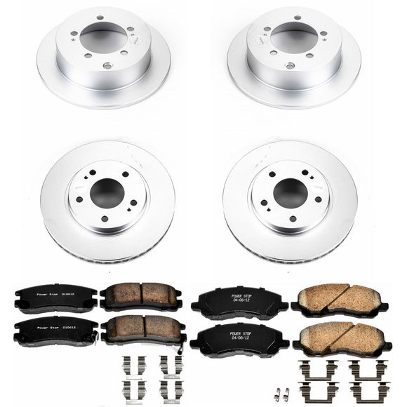 PowerStop Genuine Geomet Coated Rotor and Low-Dust Ceramic Brake Pad Kit