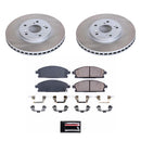 PowerStop Semi-Coated Rotor and Low-Dust Ceramic Brake Pad Kit