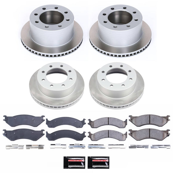 PowerStop Semi-Coated Rotor and Low-Dust Ceramic Brake Pad Kit