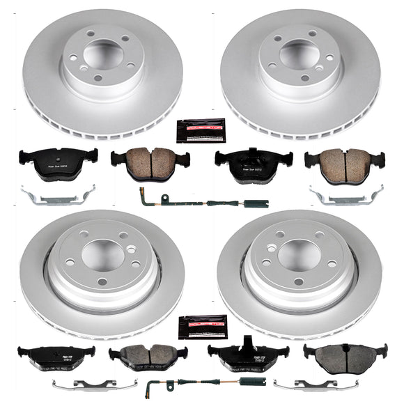 PowerStop Genuine Geomet Coated Rotor and Carbon-Fiber Ceramic Brake Pad Kit