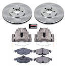 PowerStop OE Stock Replacement Low-Dust Ceramic Brake Pad, Rotor and Caliper Kit