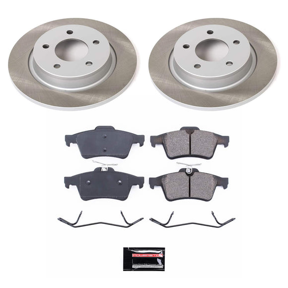 PowerStop Semi-Coated Rotor and Low-Dust Ceramic Brake Pad Kit