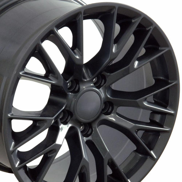 17" Replica Wheel CV22 Fits Chevrolet Corvette - C7 Z06 Rim 17x9.5 Gunmetal