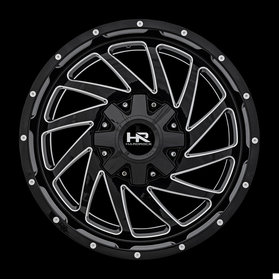 20x9 Hardrock Crusher Gloss Black Milled 5x139.7/150 ET0 wheel/rim