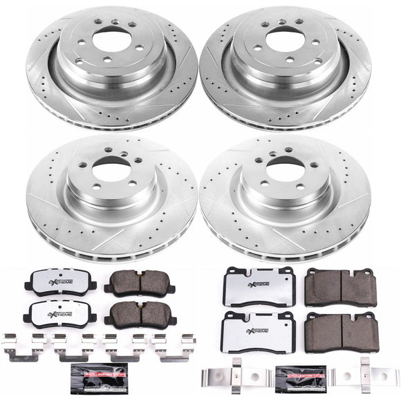 PowerStop Z36 Carbon-Fiber Ceramic Brake Pad with Drilled and Slotted Rotor Kit