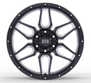 17x8.5 Mudder Trucker MT317 Barrier Black Milled 6x135 ET18 Wheel Rim