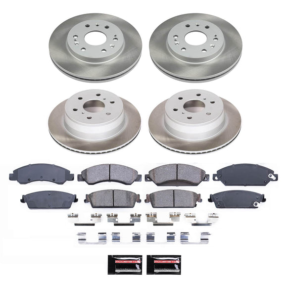 PowerStop Semi-Coated Rotor and Low-Dust Ceramic Brake Pad Kit