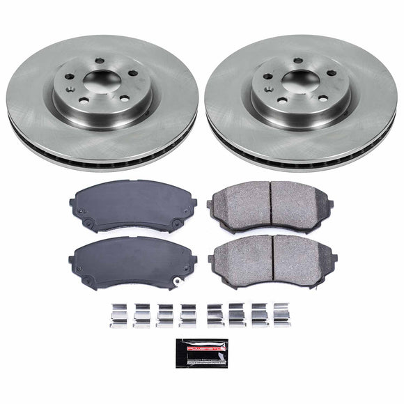 PowerStop OE Stock Replacement Low-Dust Ceramic Brake Pad and Rotor Kit