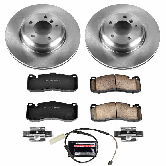 PowerStop OE Stock Replacement Low-Dust Ceramic Brake Pad and Rotor Kit