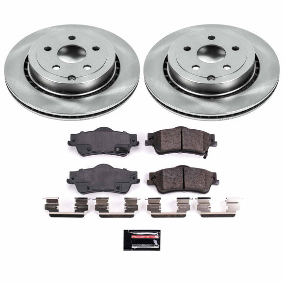 PowerStop OE Stock Replacement Low-Dust Ceramic Brake Pad and Rotor Kit