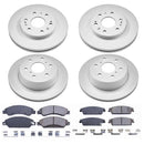PowerStop Genuine Geomet Coated Rotor and Low-Dust Ceramic Brake Pad Kit