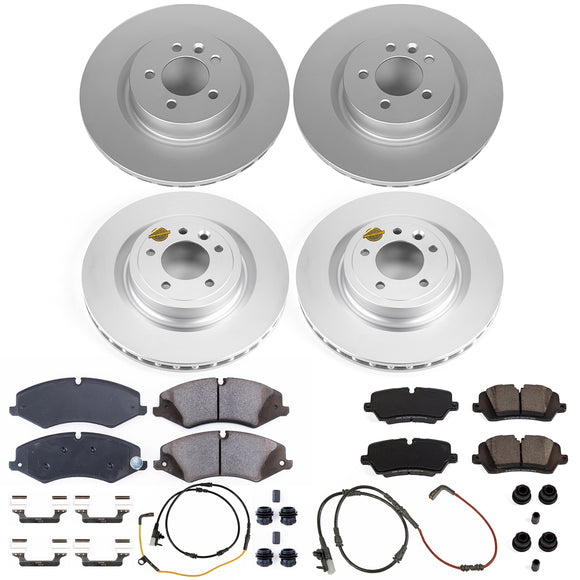 PowerStop Genuine Geomet Coated Rotor and Carbon-Fiber Ceramic Brake Pad Kit