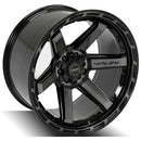 4Play Gen3 4P63 22x12 Black Brushed Face Tinted Wheel 6x135 ET-44 CB106.1