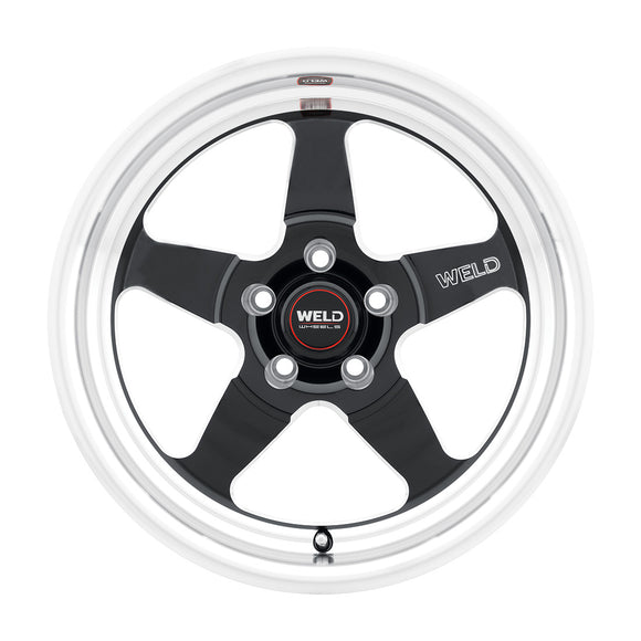 17x5 WELD Performance Ventura Drag Black Mill 5x120.65 5x4.75 ET-10 Wheel
