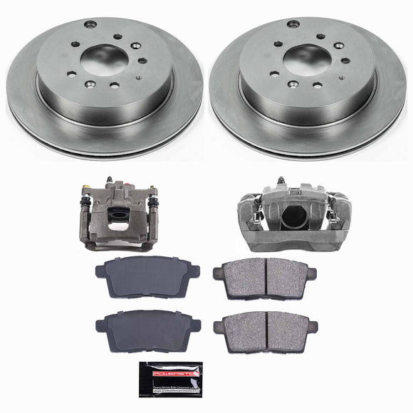 PowerStop OE Stock Replacement Low-Dust Ceramic Brake Pad, Rotor and Caliper Kit