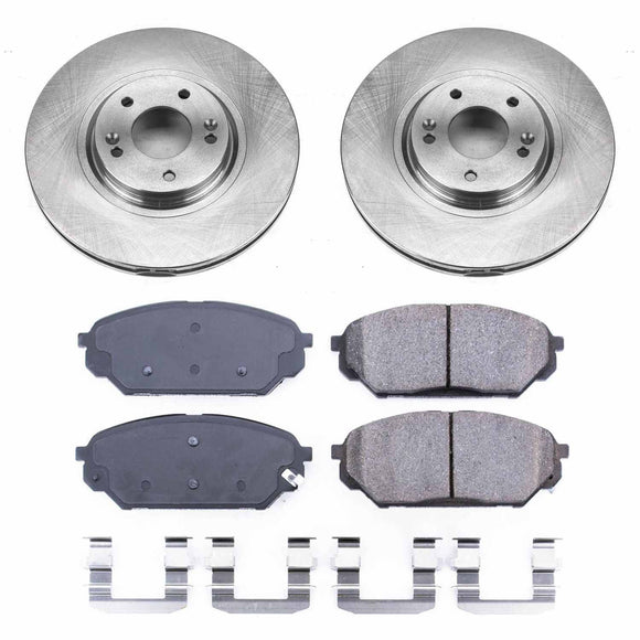 PowerStop OE Stock Replacement Low-Dust Ceramic Brake Pad and Rotor Kit