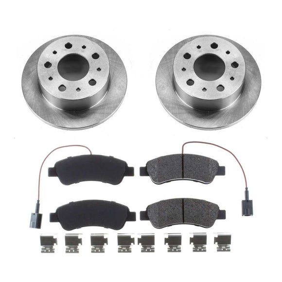 PowerStop OE Stock Replacement Low-Dust Ceramic Brake Pad and Rotor Kit