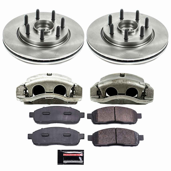 PowerStop OE Stock Replacement Low-Dust Ceramic Brake Pad, Rotor and Caliper Kit