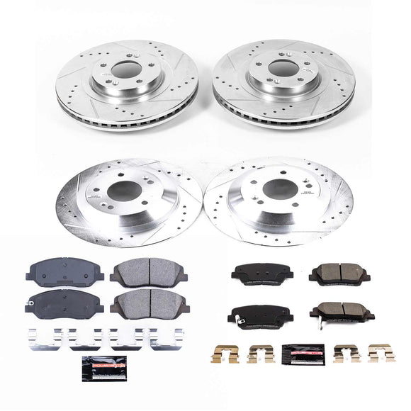 PowerStop Z23 Daily Driver Carbon-Fiber Ceramic Brake Pad and Drilled & Slotted