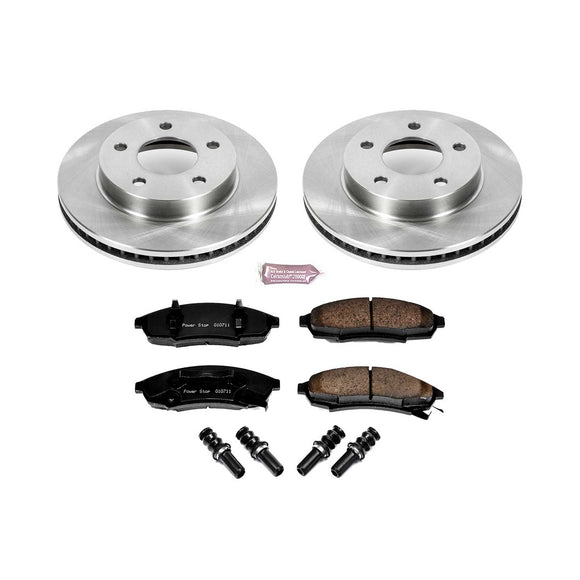 PowerStop OE Stock Replacement Low-Dust Ceramic Brake Pad and Rotor Kit